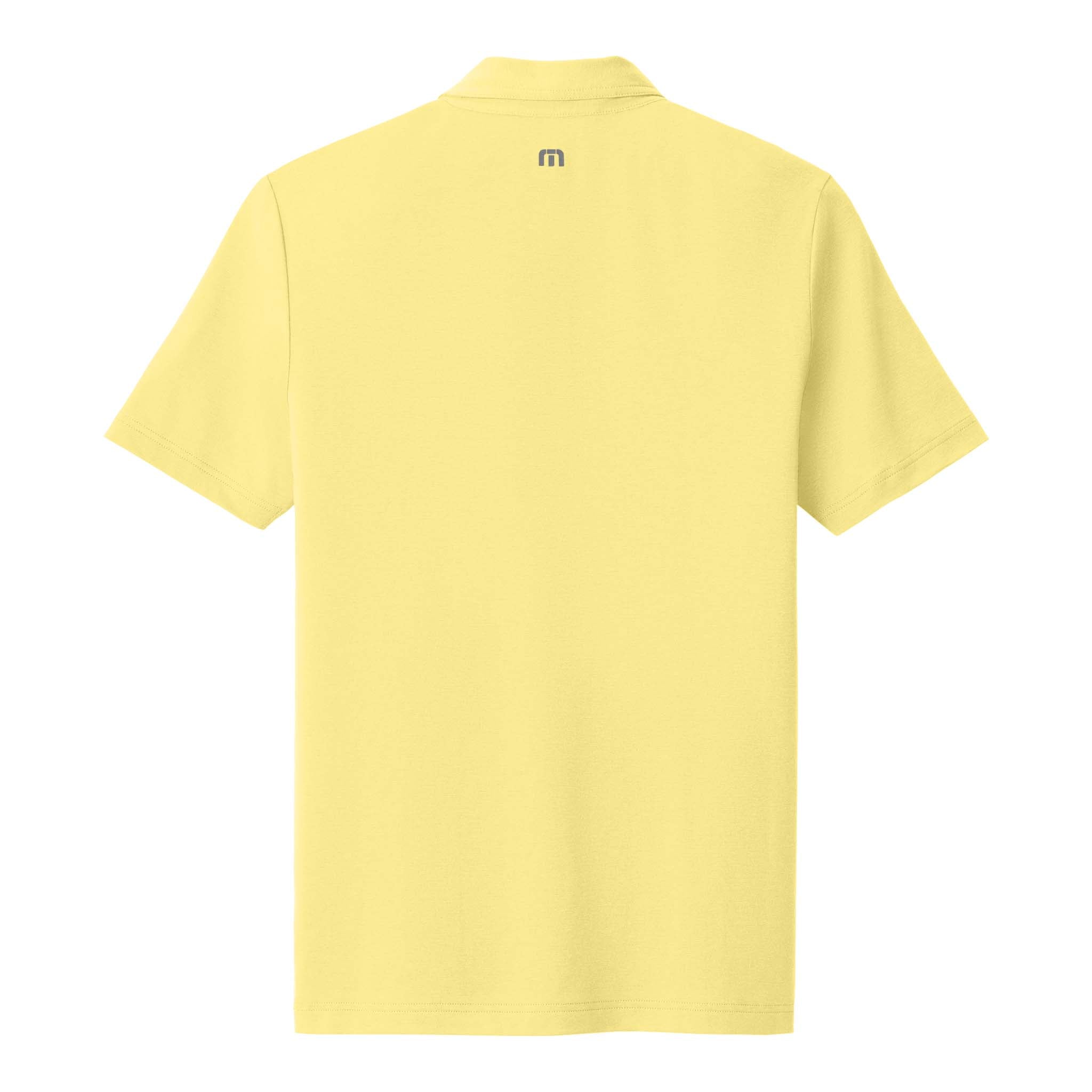 TravisMathew TMA41461 custom polo in pale yellow, back view