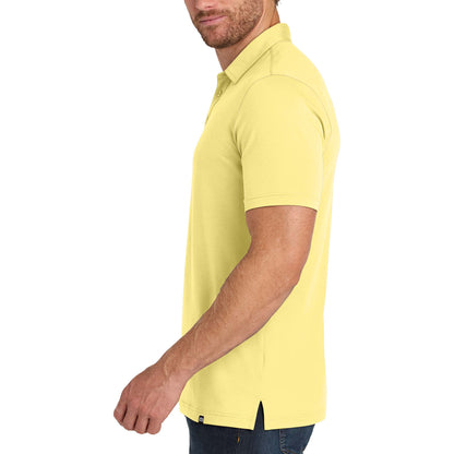 TravisMathew TMA41461 custom polo in pale yellow, left side view