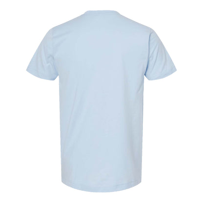 Tultex 202 custom short sleeve t-shirt in baby blue, back view
