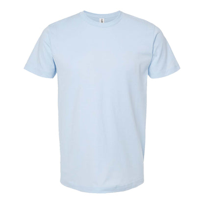 Tultex 202 custom short sleeve t-shirt in baby blue, front view
