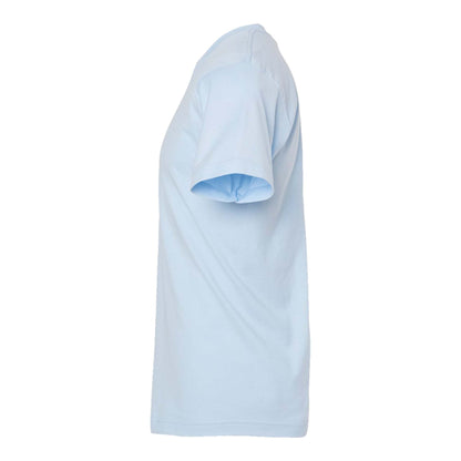 Tultex 202 custom short sleeve t-shirt in baby blue, left side view