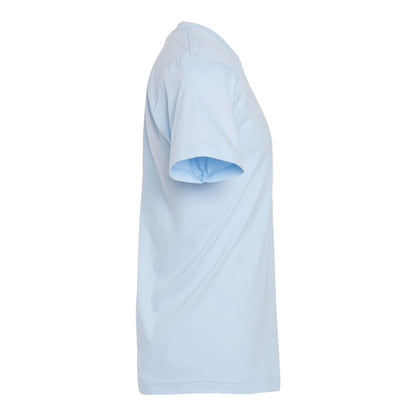 Tultex 202 custom short sleeve t-shirt in baby blue, right side view