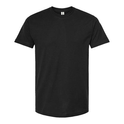 Tultex 202 custom short sleeve t-shirt in black, front view