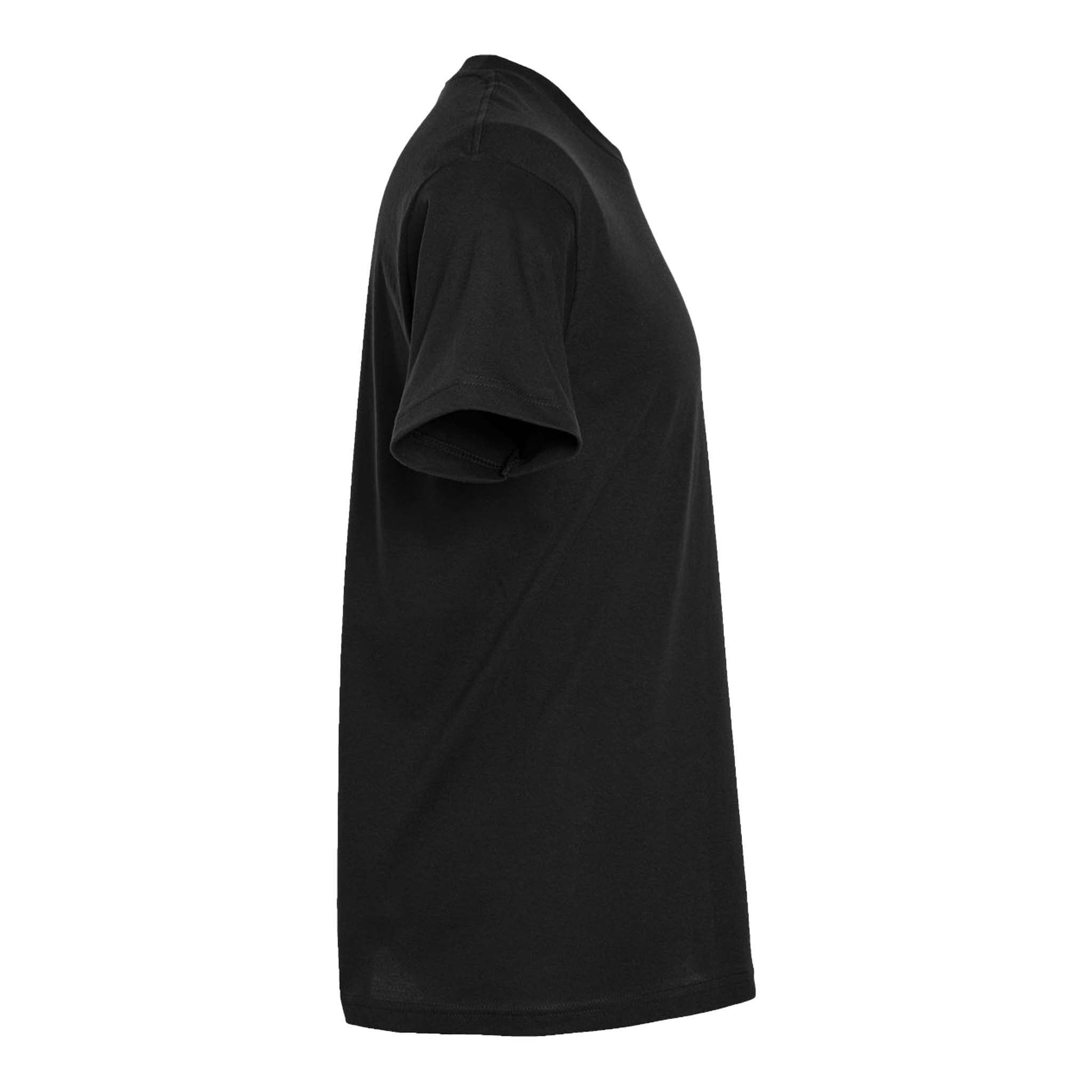 Tultex 202 custom short sleeve t-shirt in black, right side view