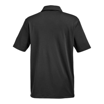 Under Armour 1370399 custom polo in black and white, back view