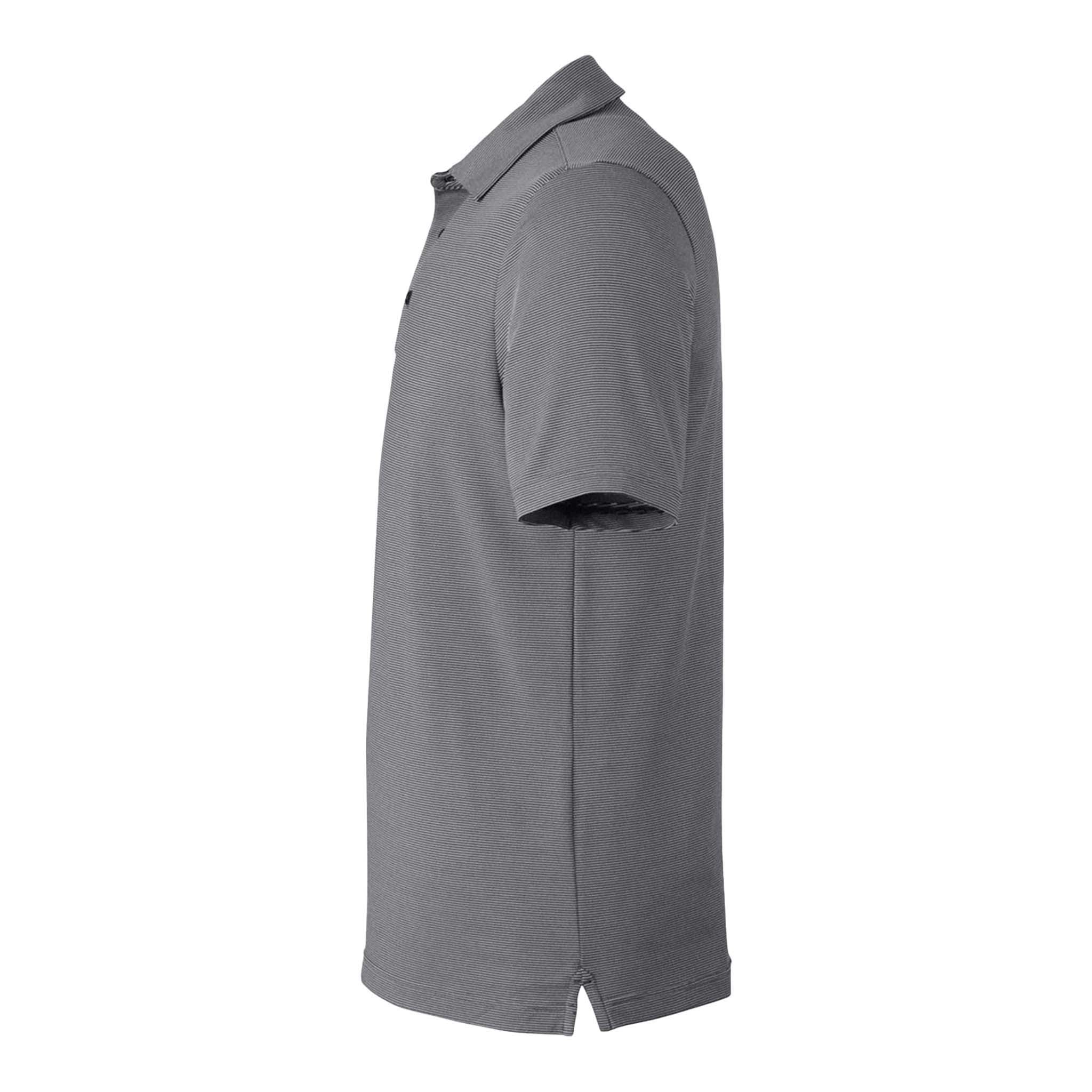 Under Armour 1389853 custom polo in black and white, left side view