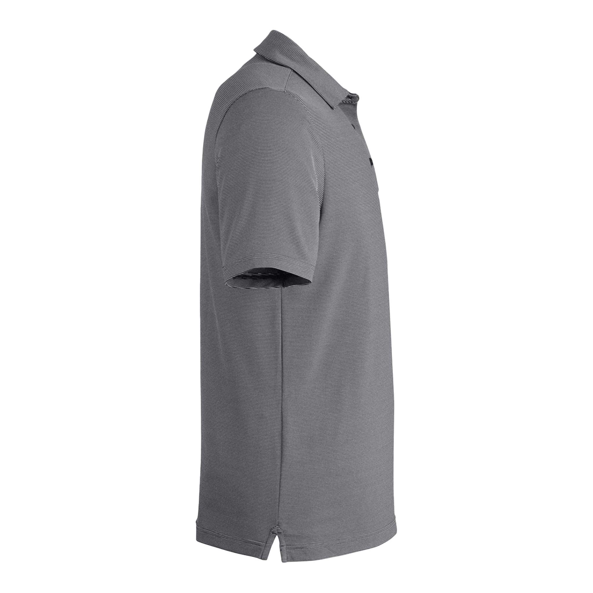 Under Armour 1389853 custom polo in black and white, right side view
