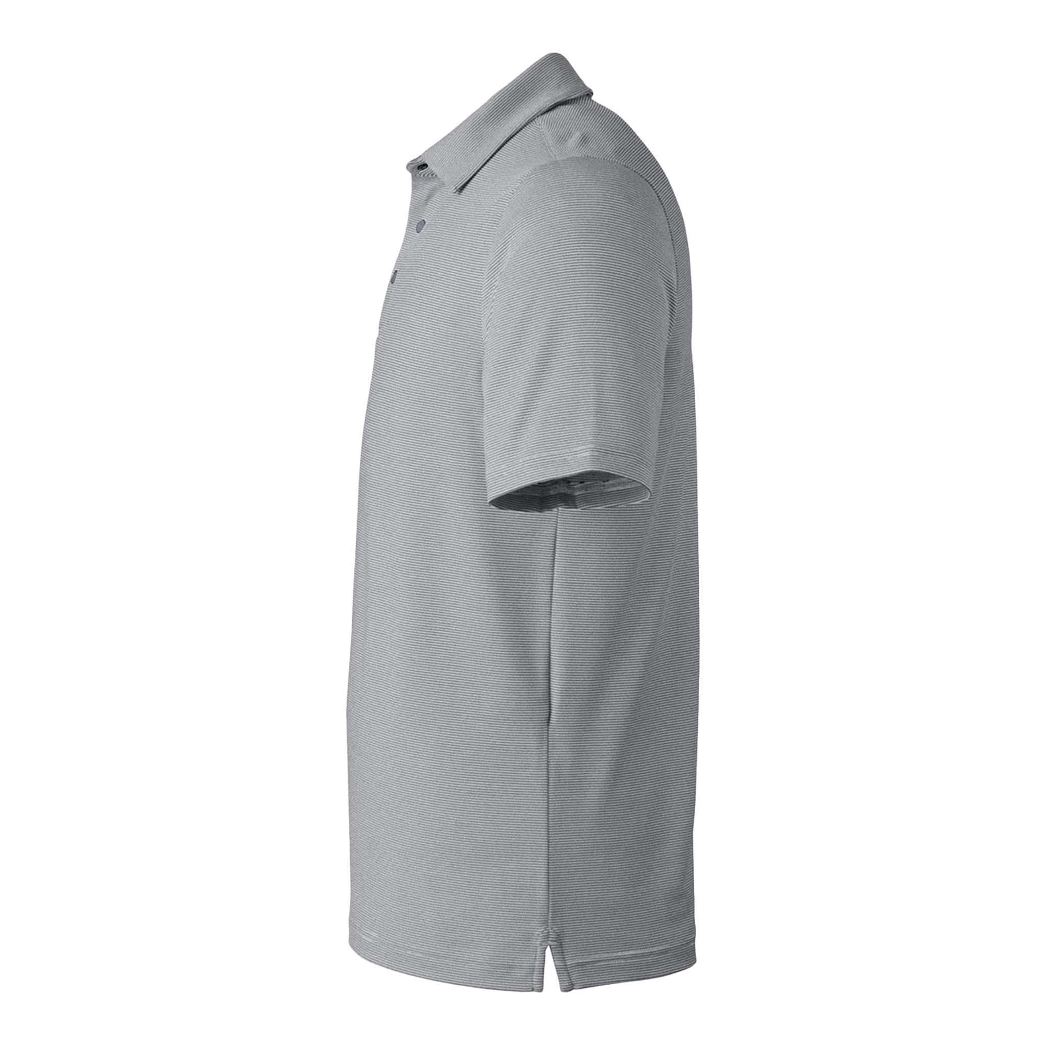 Under Armour 1389853 custom polo in mod grey and white, left side view