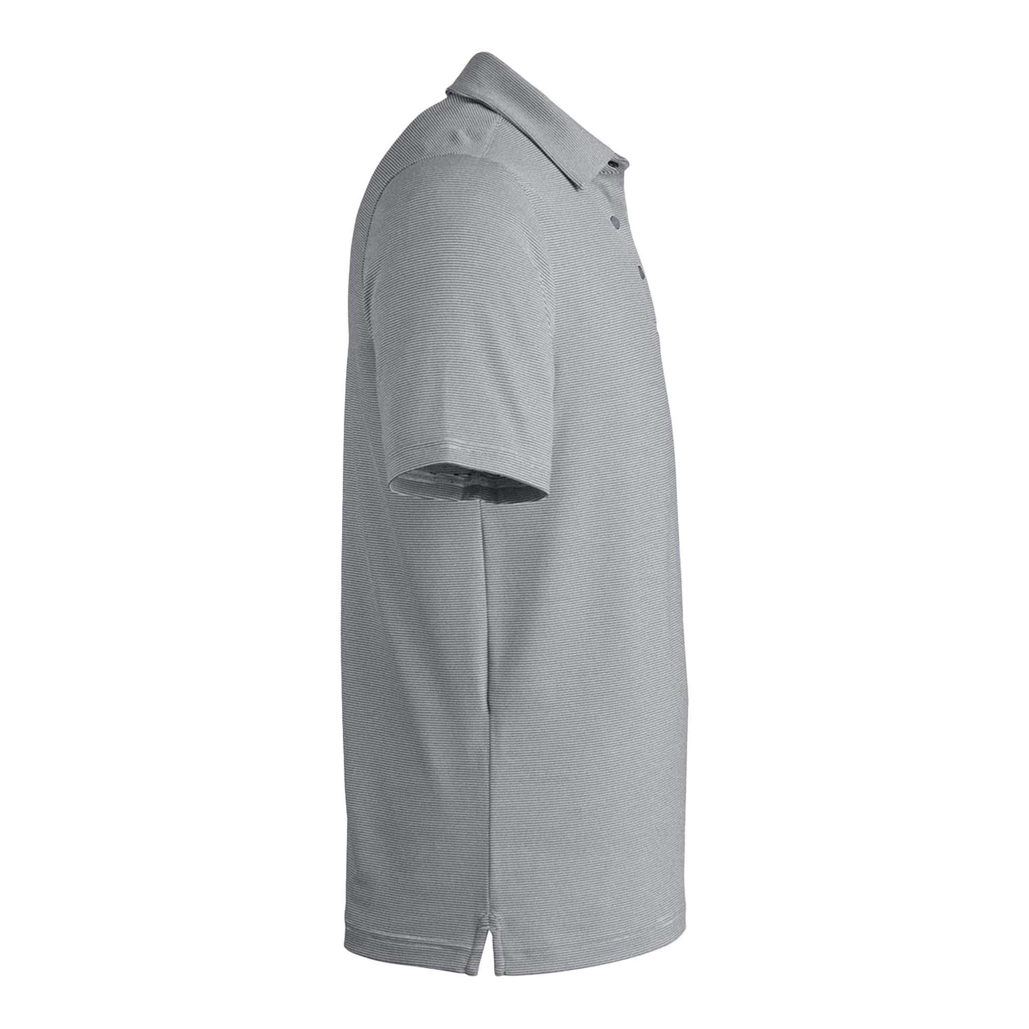 Under Armour 1389853 custom polo in mod grey and white, right side view