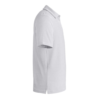 Under Armour 1389853 custom polo in white and black, right side view