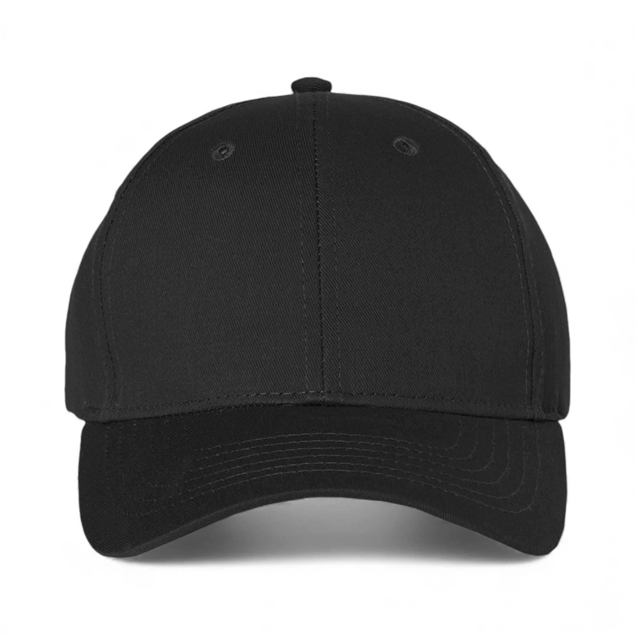 Front view of Valucap 2260 custom hat in black
