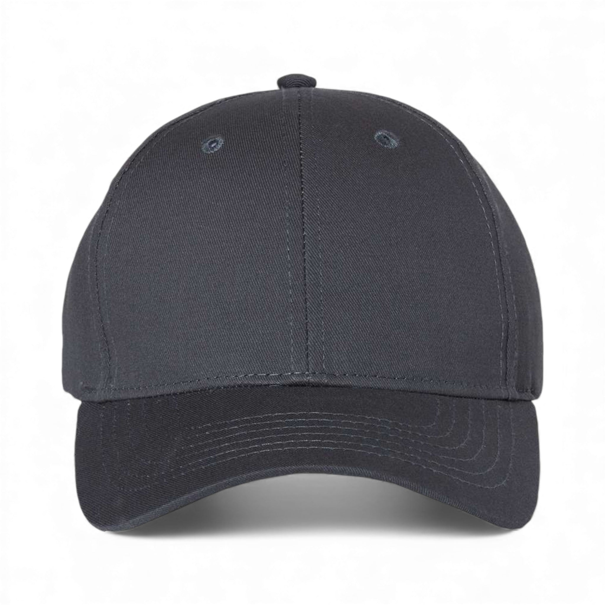 Front view of Valucap 2260 custom hat in dark grey