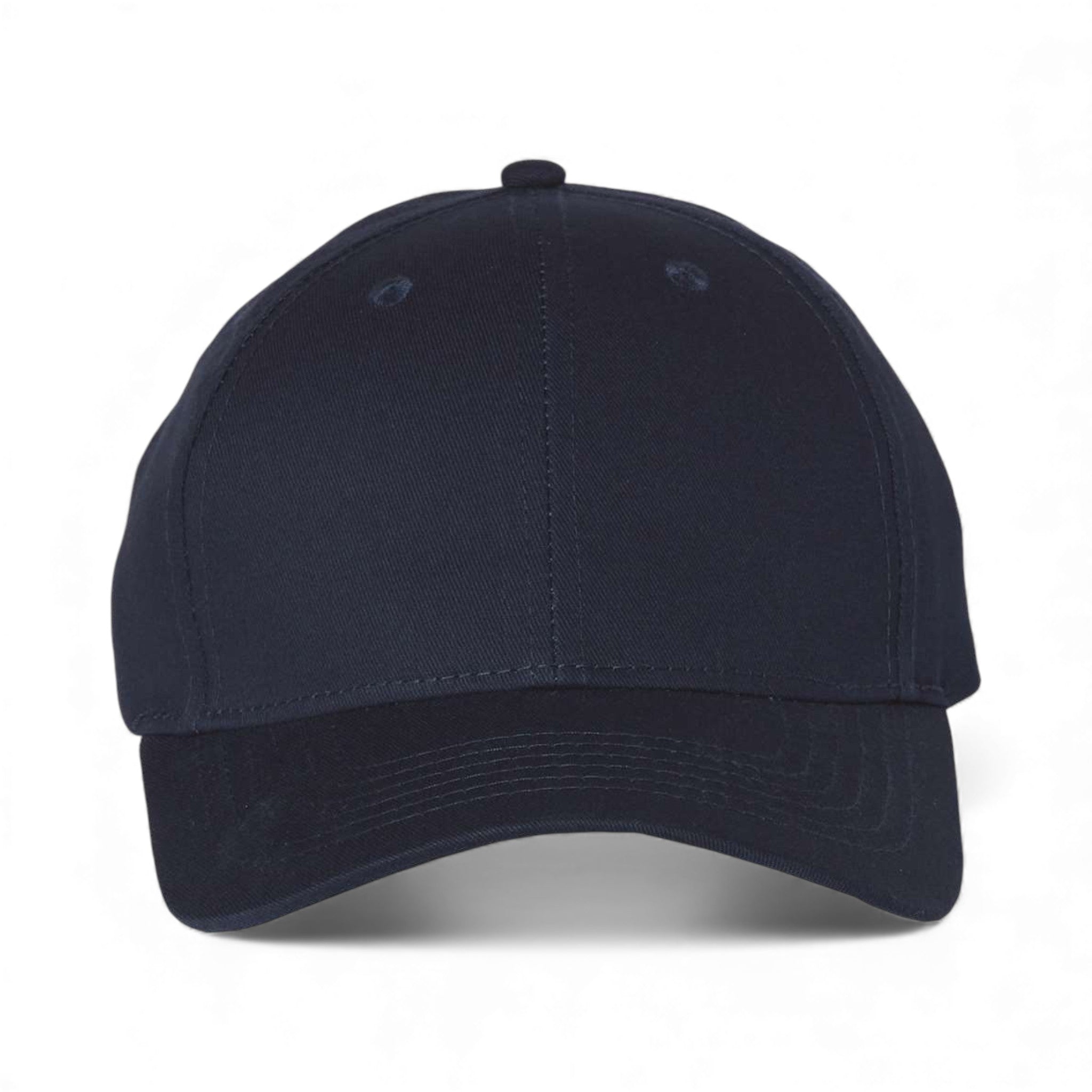 Front view of Valucap 2260 custom hat in navy