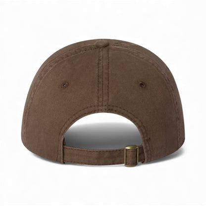 Back view of Valucap AH35 custom hat in brown