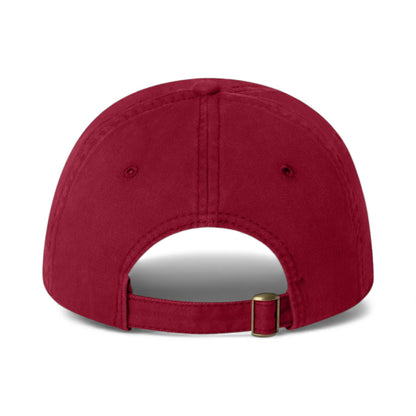 Back view of Valucap AH35 custom hat in cardinal