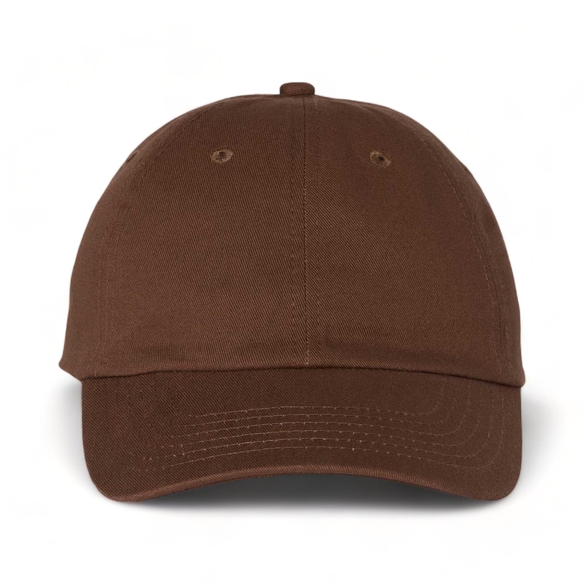Front view of Valucap VC300A custom hat in brown