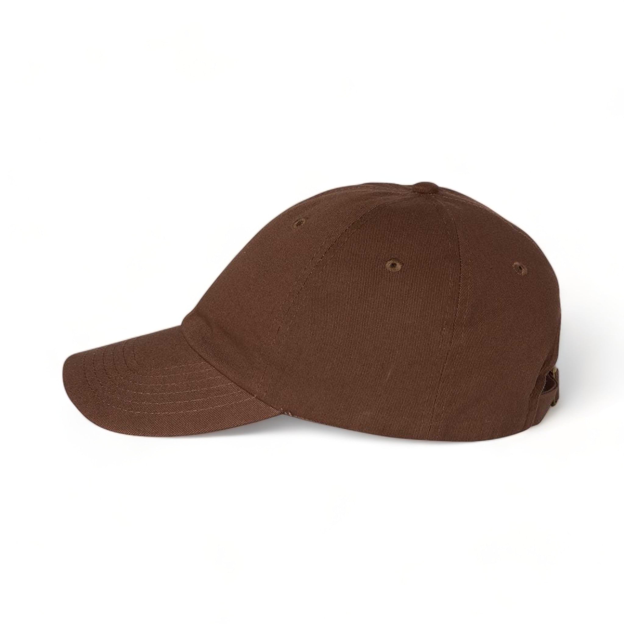Side view of Valucap VC300A custom hat in brown