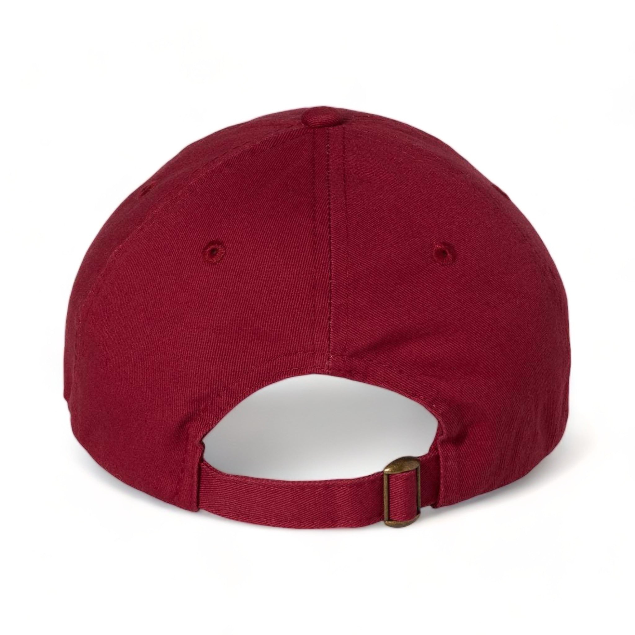 Back view of Valucap VC300A custom hat in cardinal