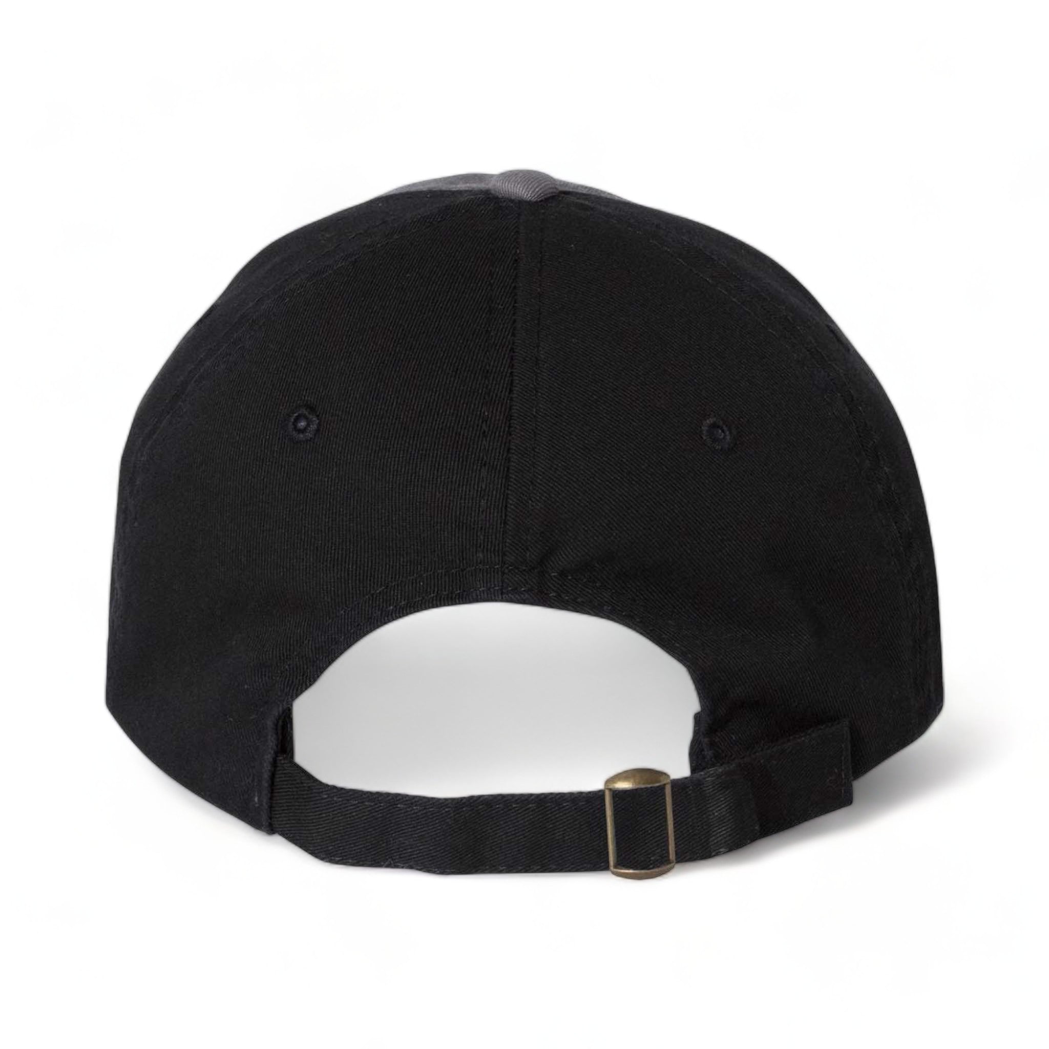Back view of Valucap VC300A custom hat in charcoal and black