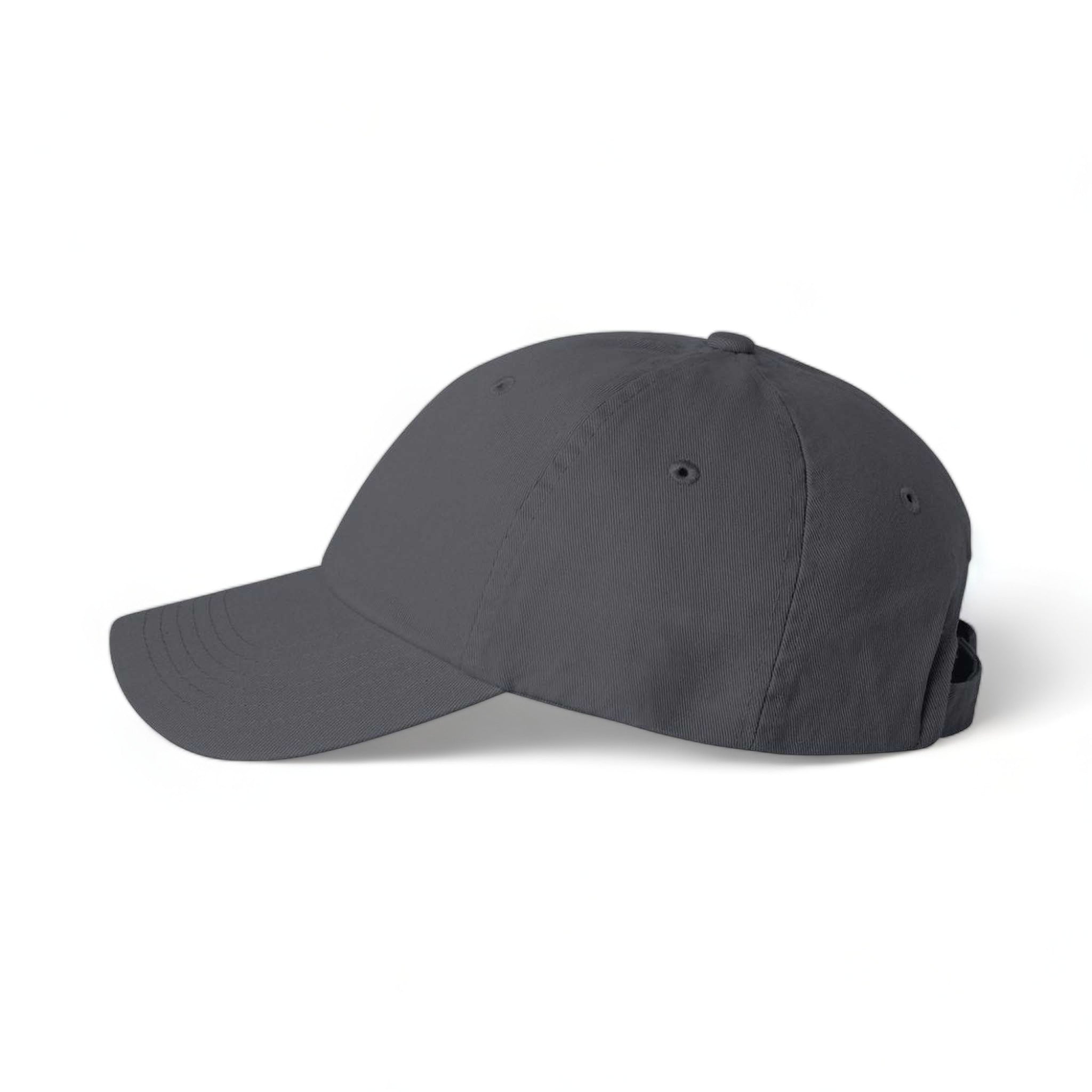 Side view of Valucap VC300A custom hat in charcoal
