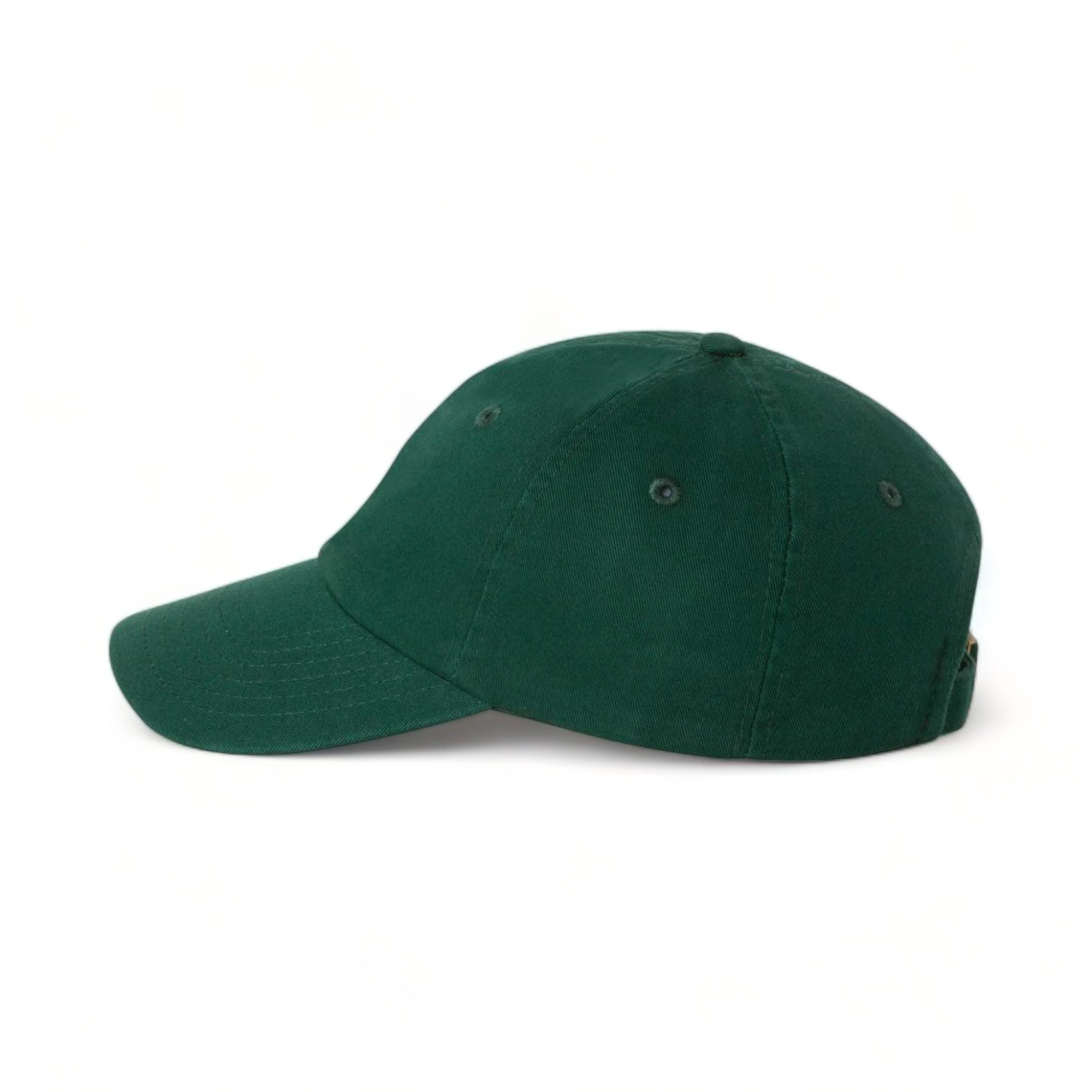 Side view of Valucap VC300A custom hat in forest green