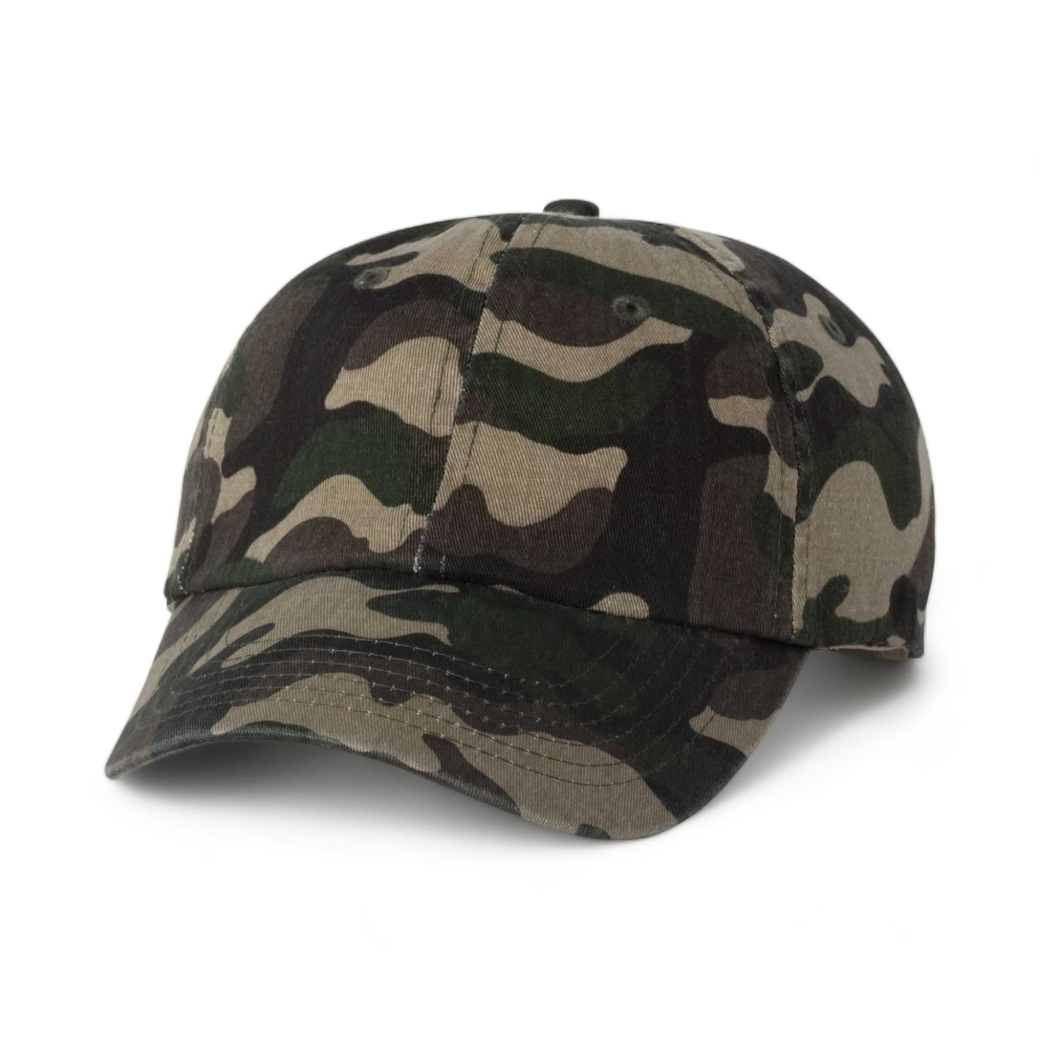 Front view of Valucap VC300A custom hat in green camo