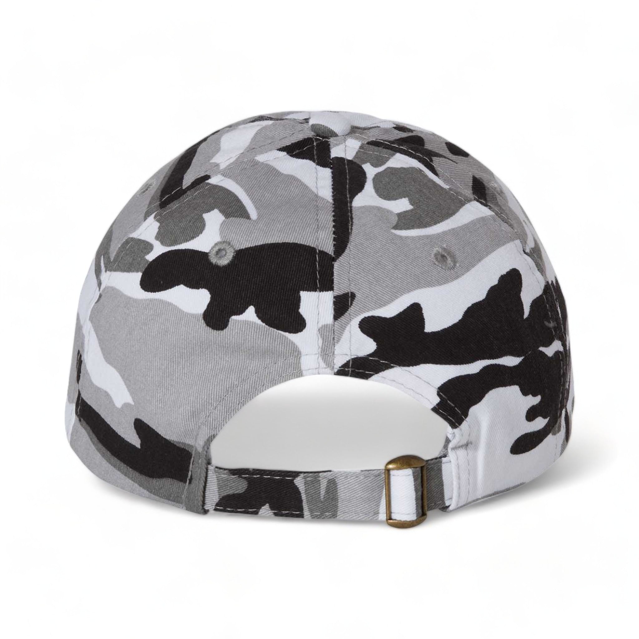 Back view of Valucap VC300A custom hat in grey camo