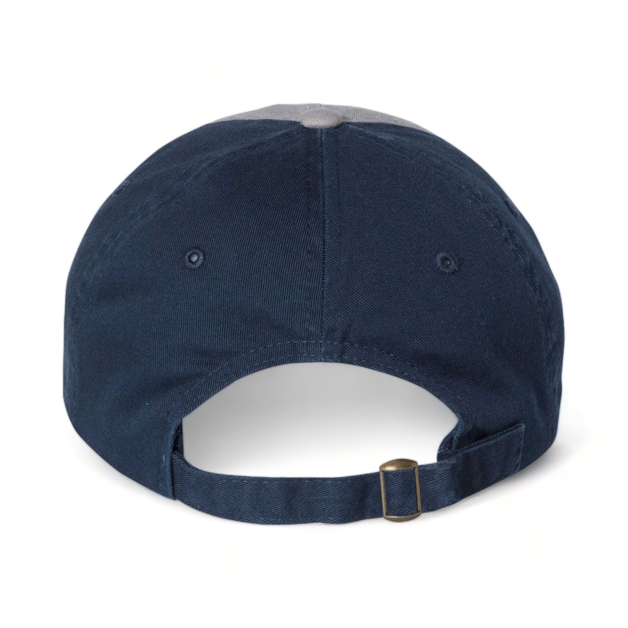 Back view of Valucap VC300A custom hat in grey and navy