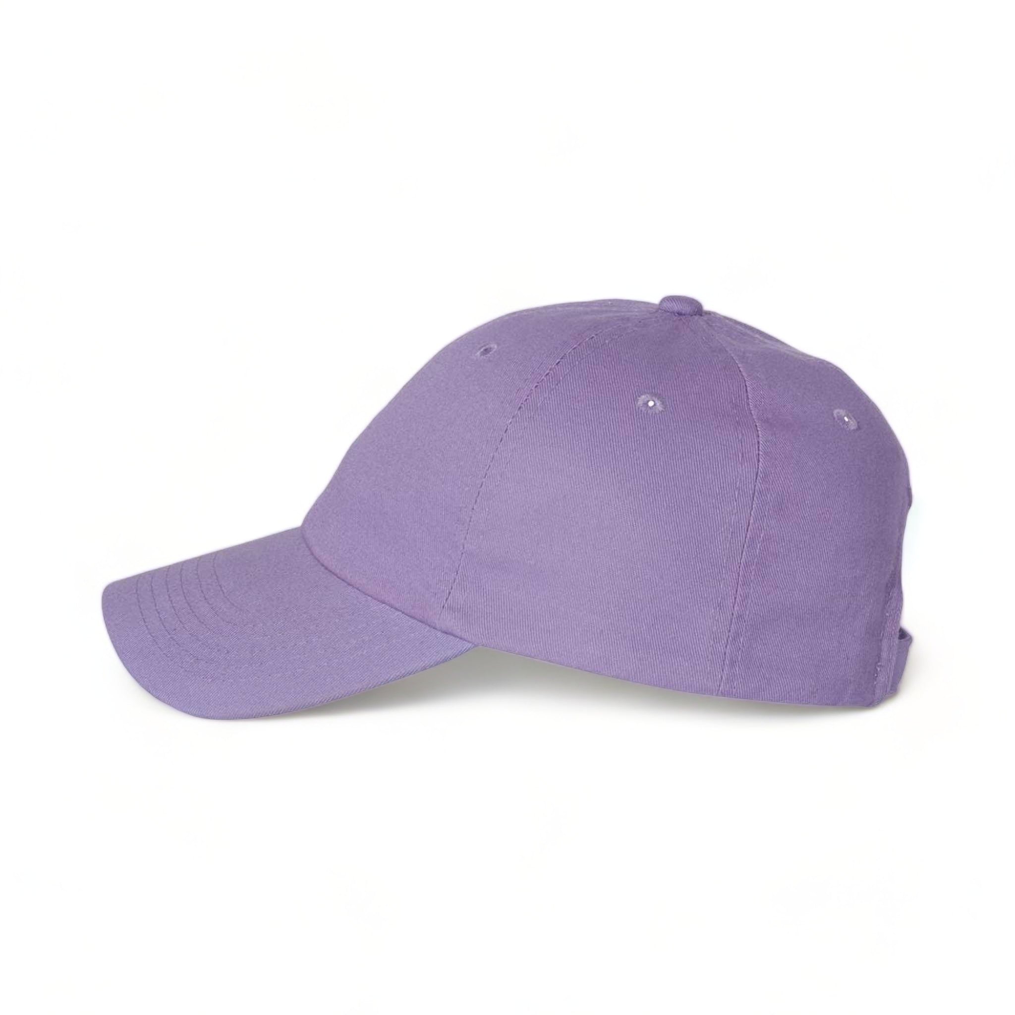 Side view of Valucap VC300A custom hat in lavender