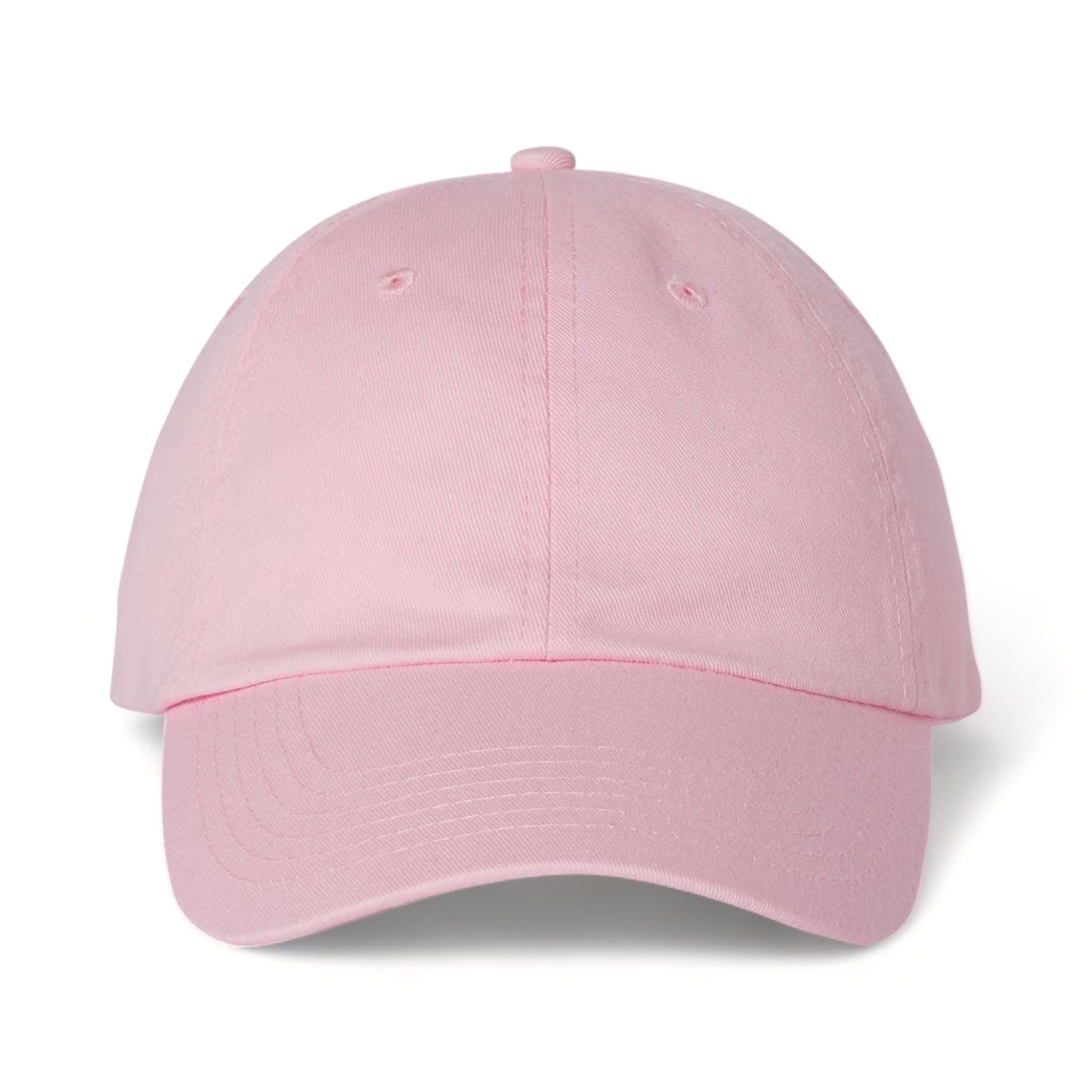 Front view of Valucap VC300A custom hat in light pink