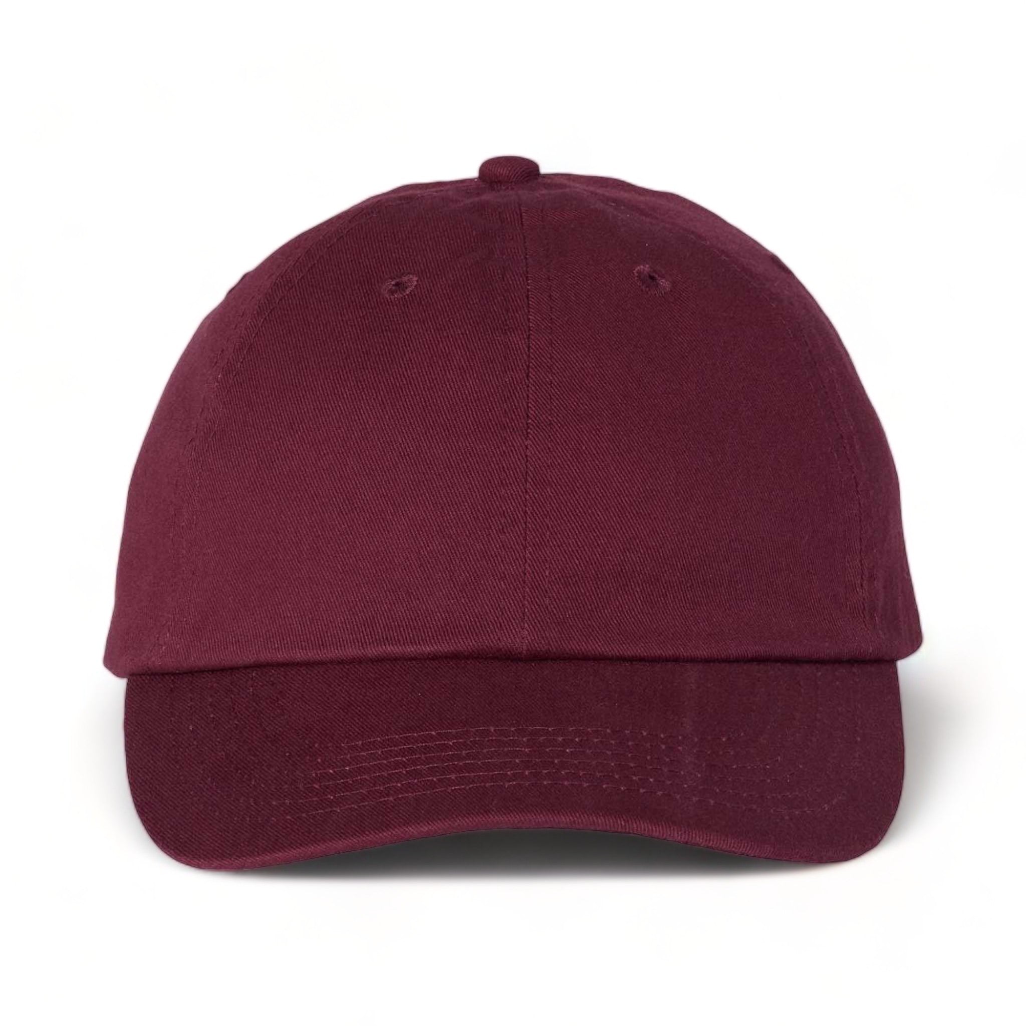 Front view of Valucap VC300A custom hat in maroon