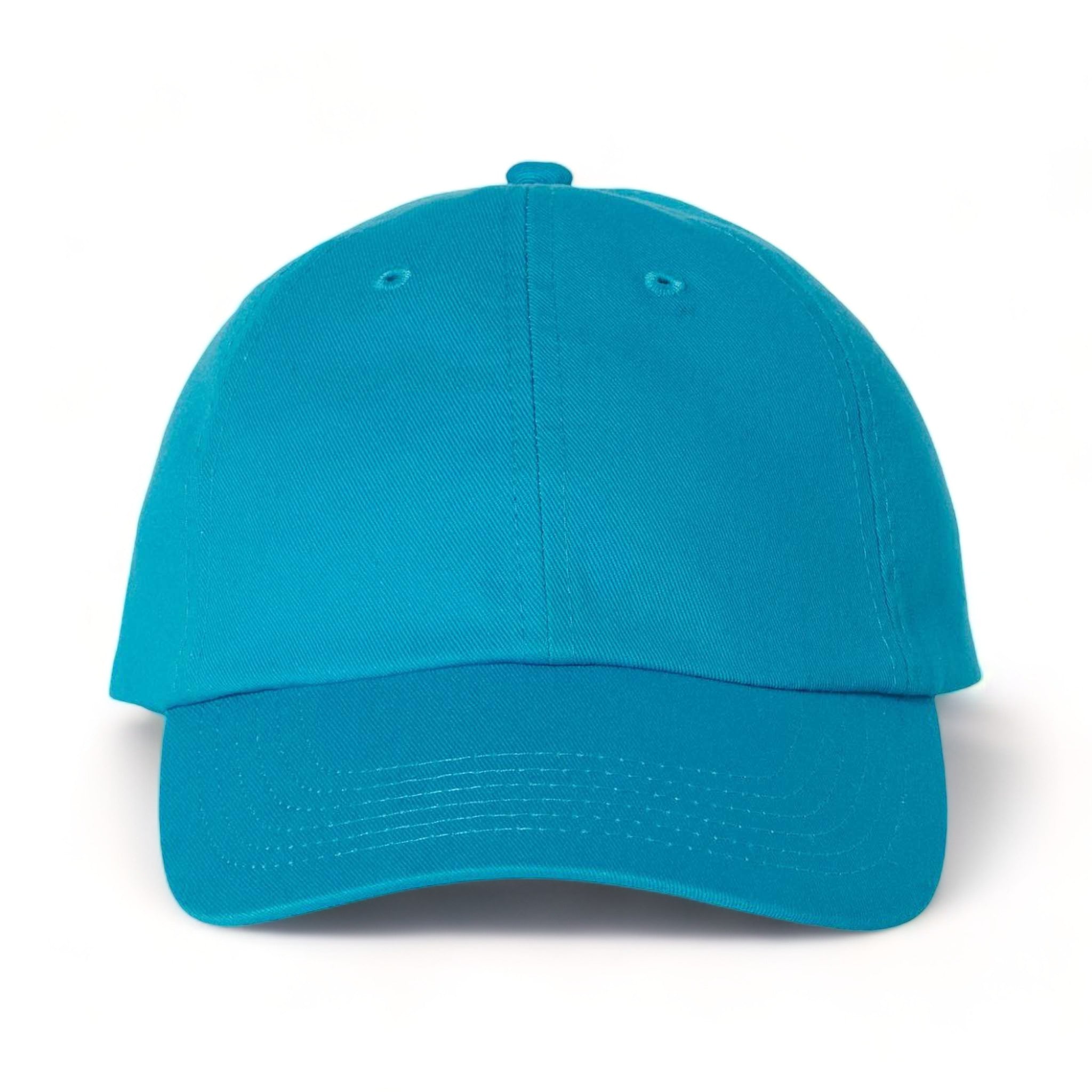 Front view of Valucap VC300A custom hat in neon blue