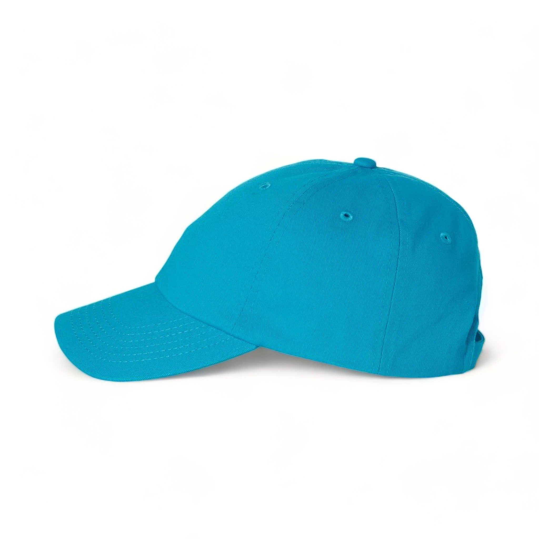 Side view of Valucap VC300A custom hat in neon blue