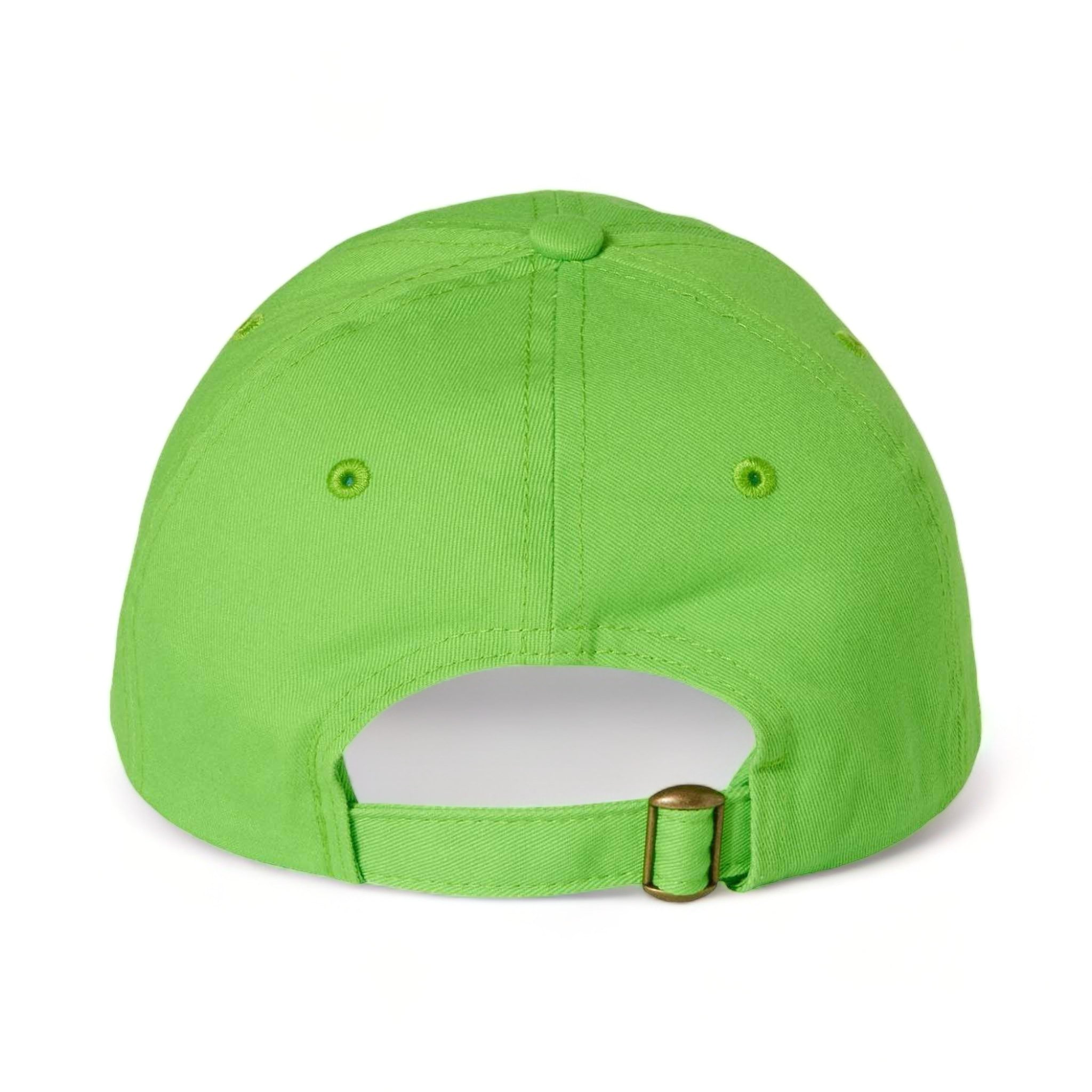 Back view of Valucap VC300A custom hat in neon green