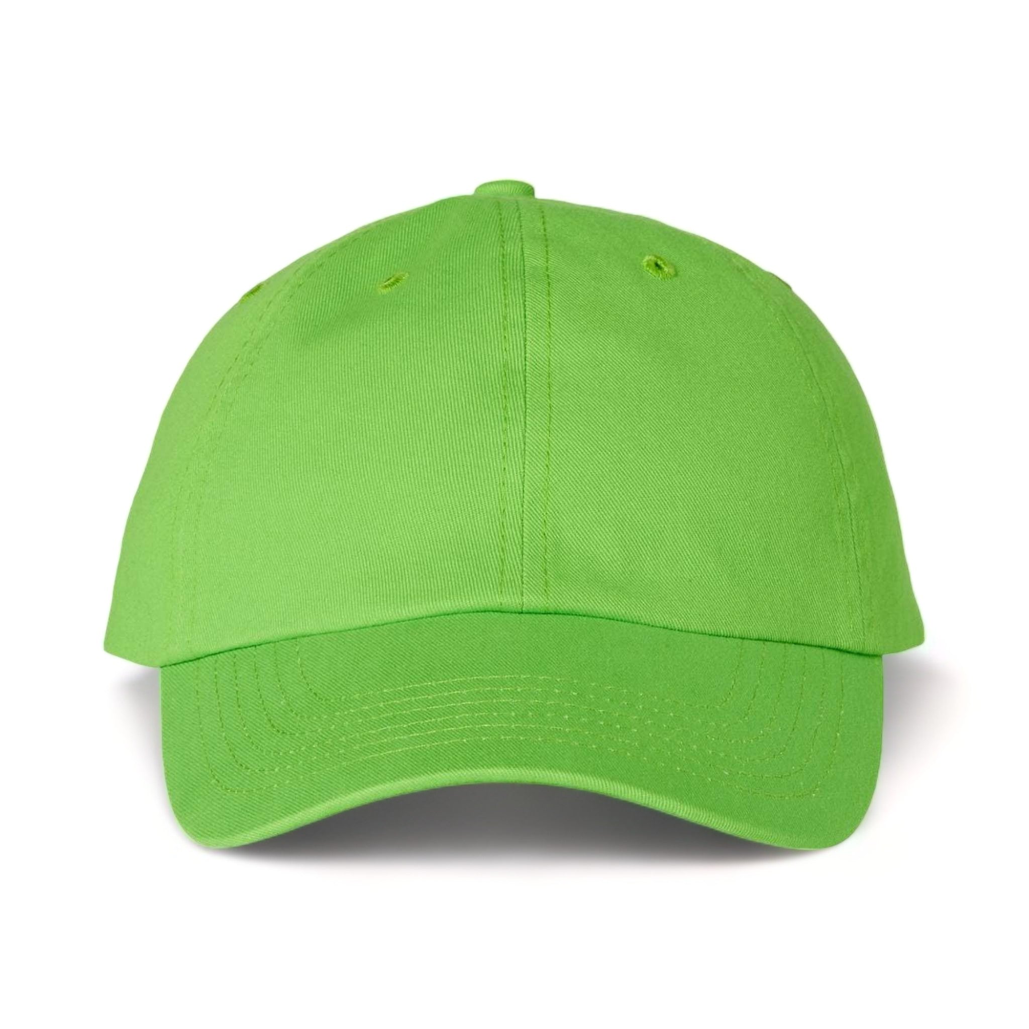 Front view of Valucap VC300A custom hat in neon green