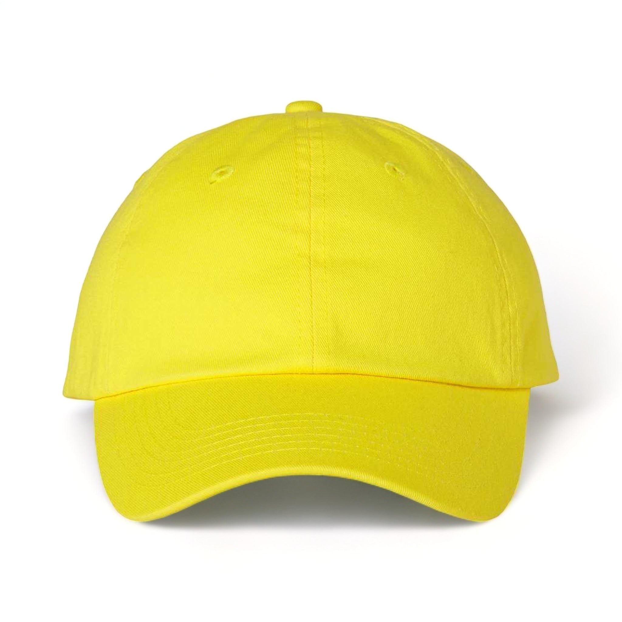 Front view of Valucap VC300A custom hat in neon yellow