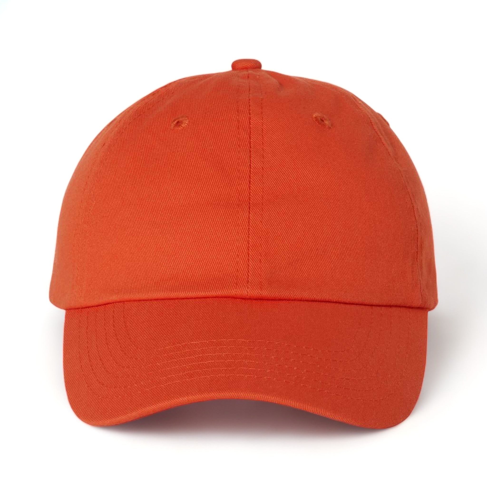 Front view of Valucap VC300A custom hat in orange
