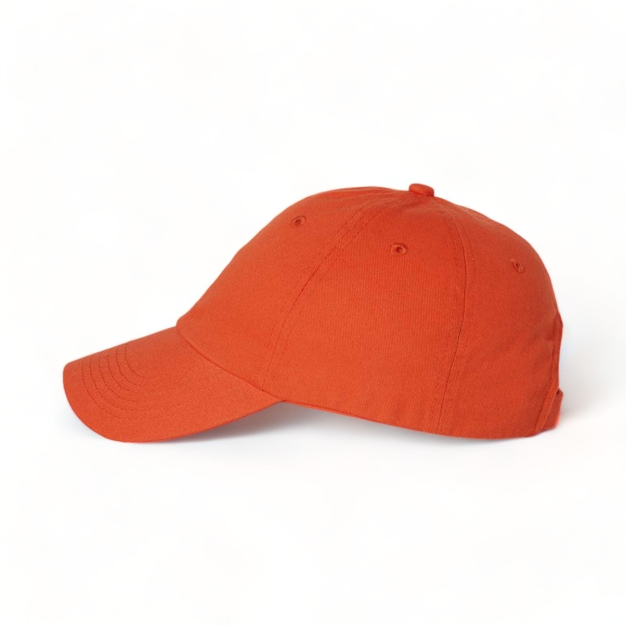 Side view of Valucap VC300A custom hat in orange