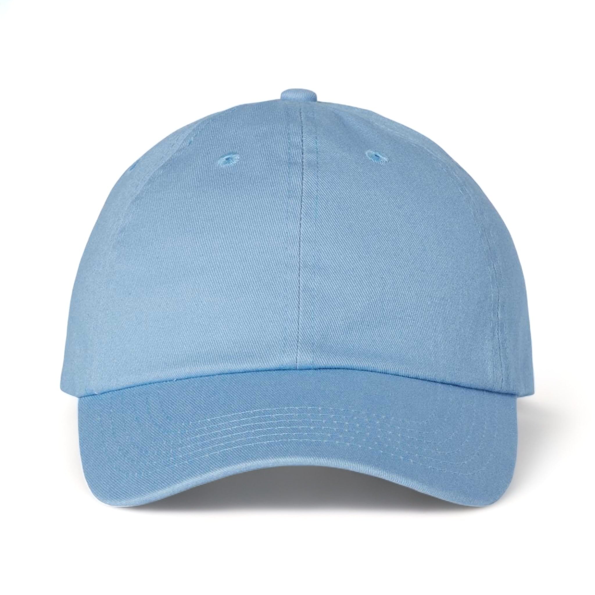 Front view of Valucap VC300A custom hat in sky blue