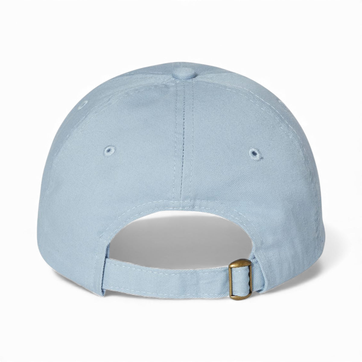 Back view of Valucap VC300A custom hat in baby blue