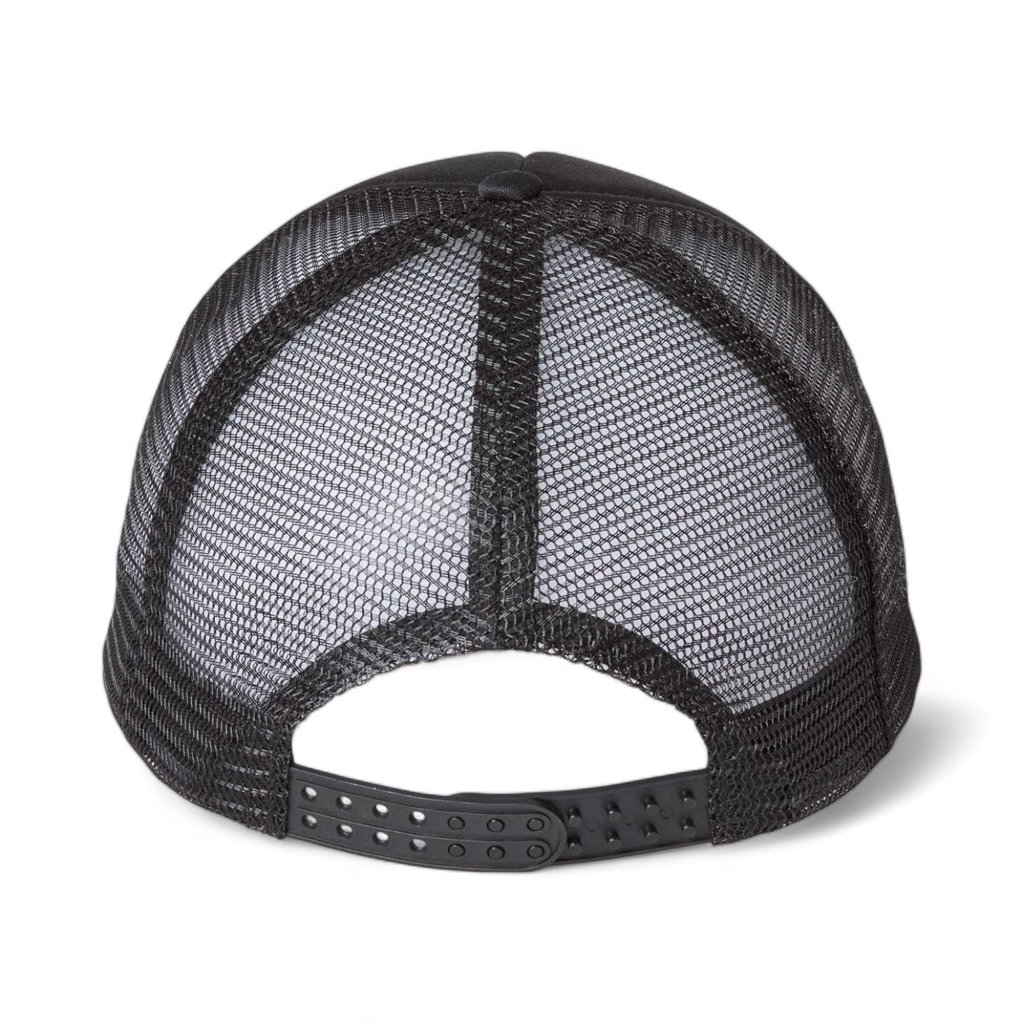 Back view of Valucap VC700 custom hat in black and black