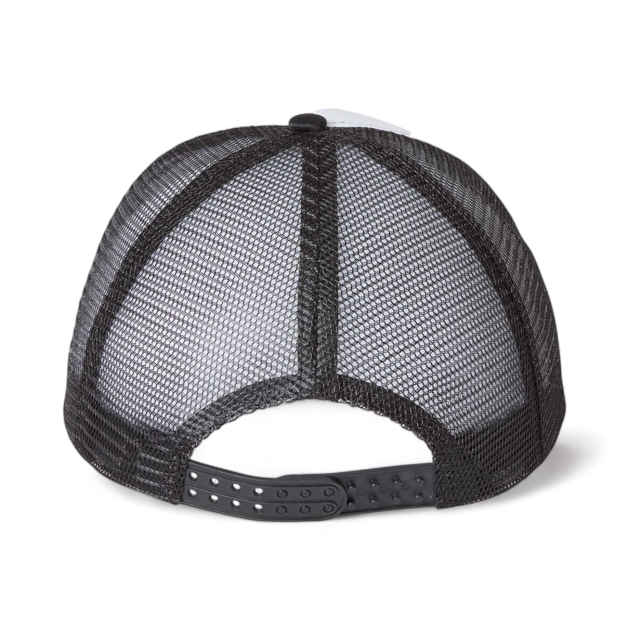 Back view of Valucap VC700 custom hat in white and black