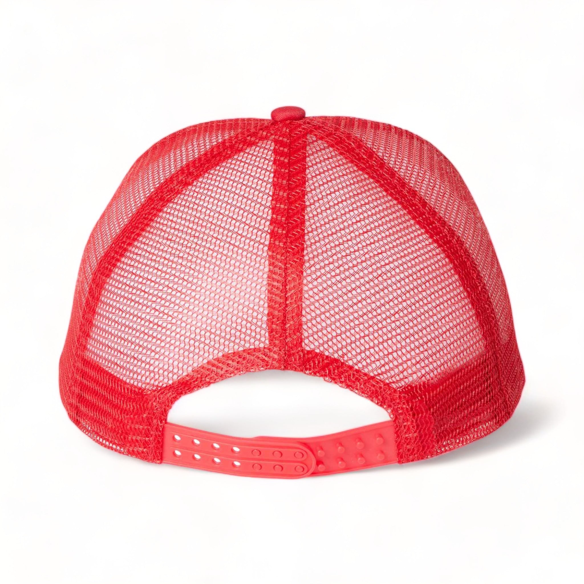 Back view of Valucap VC700 custom hat in white and red