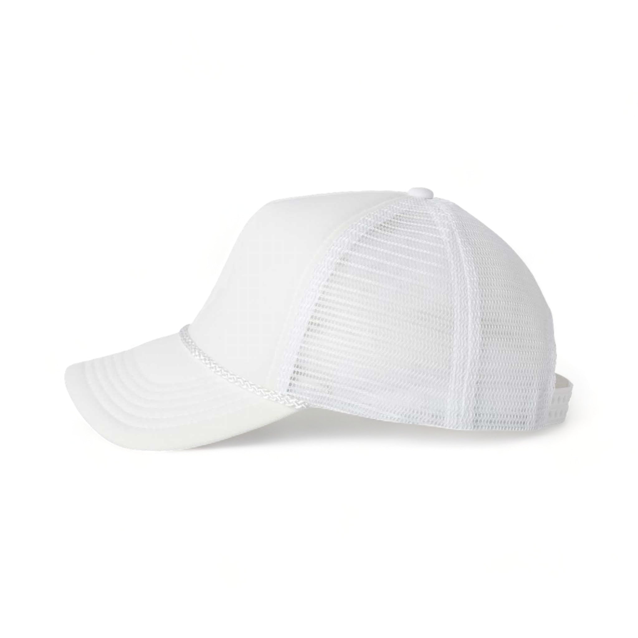 Side view of Valucap VC700 custom hat in white and white