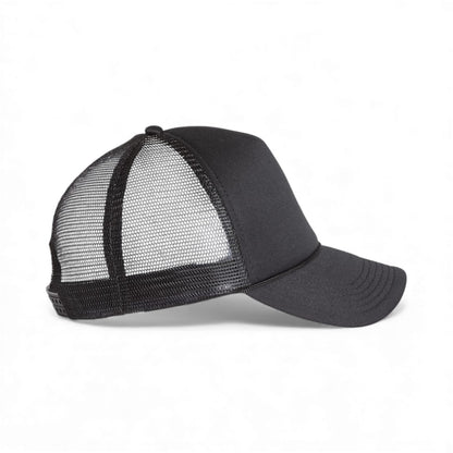Right side view of Valucap VC700 custom hat in black and black