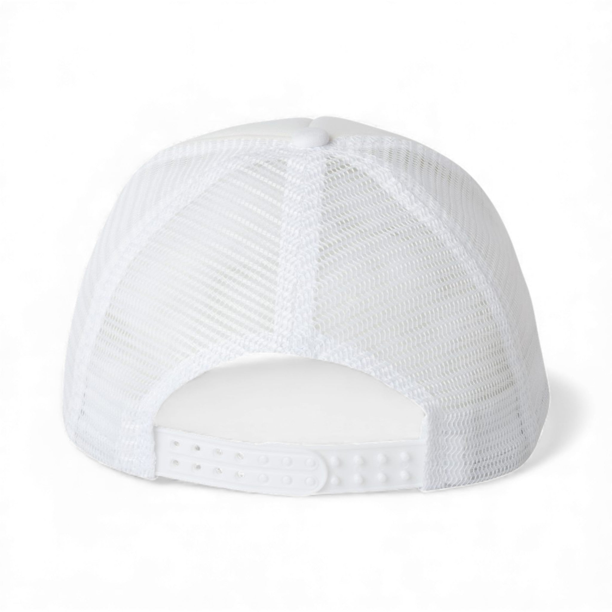 Back view of Valucap VC700 custom hat in white and white