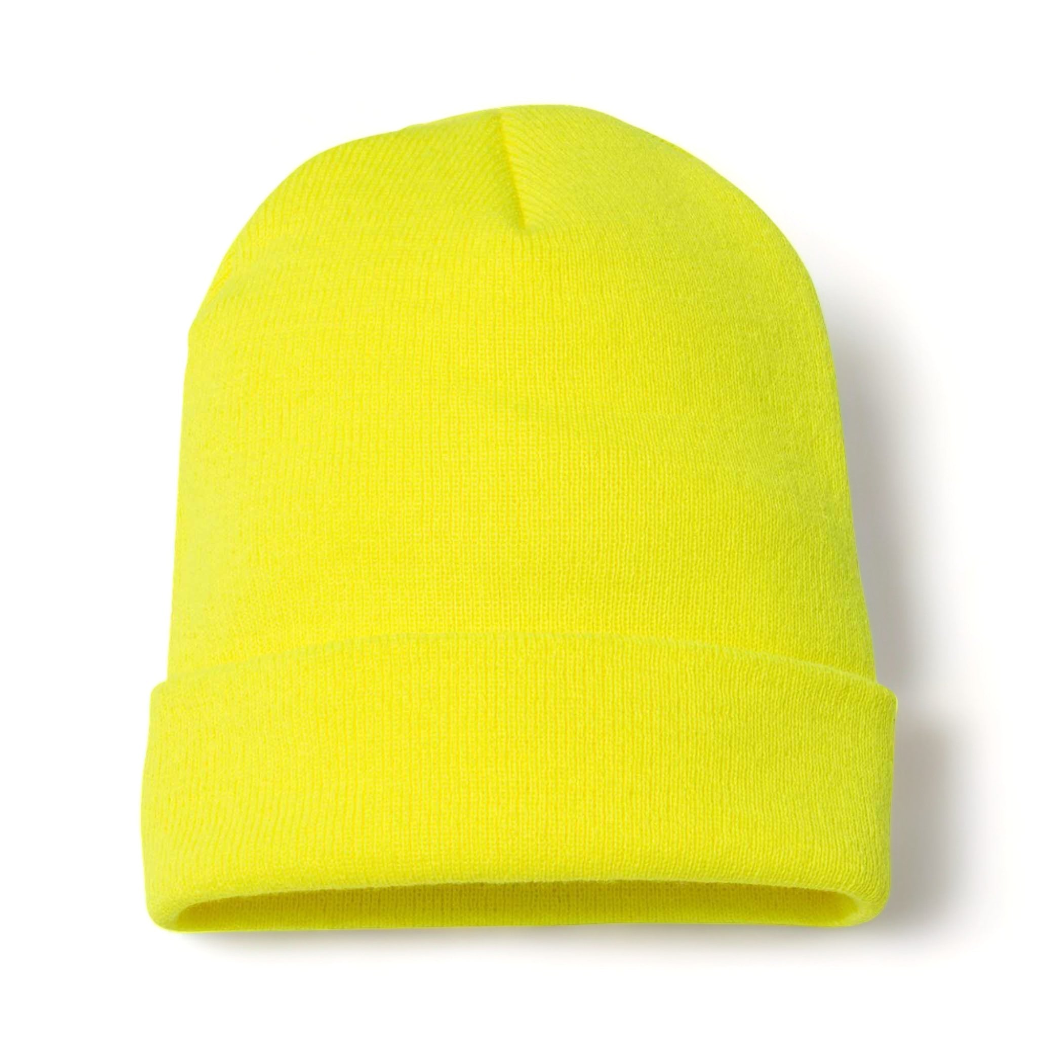 YP Classics 1501KC custom beanie in safety yellow