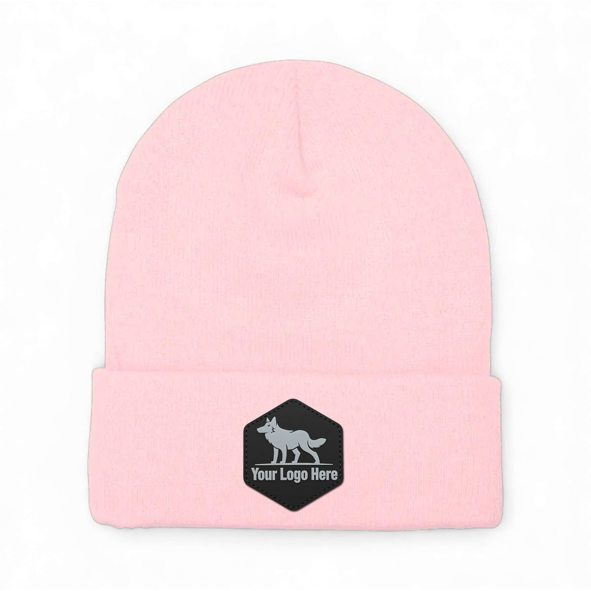 PVC patch preview of YP Classics 1501KC custom hat in baby pink