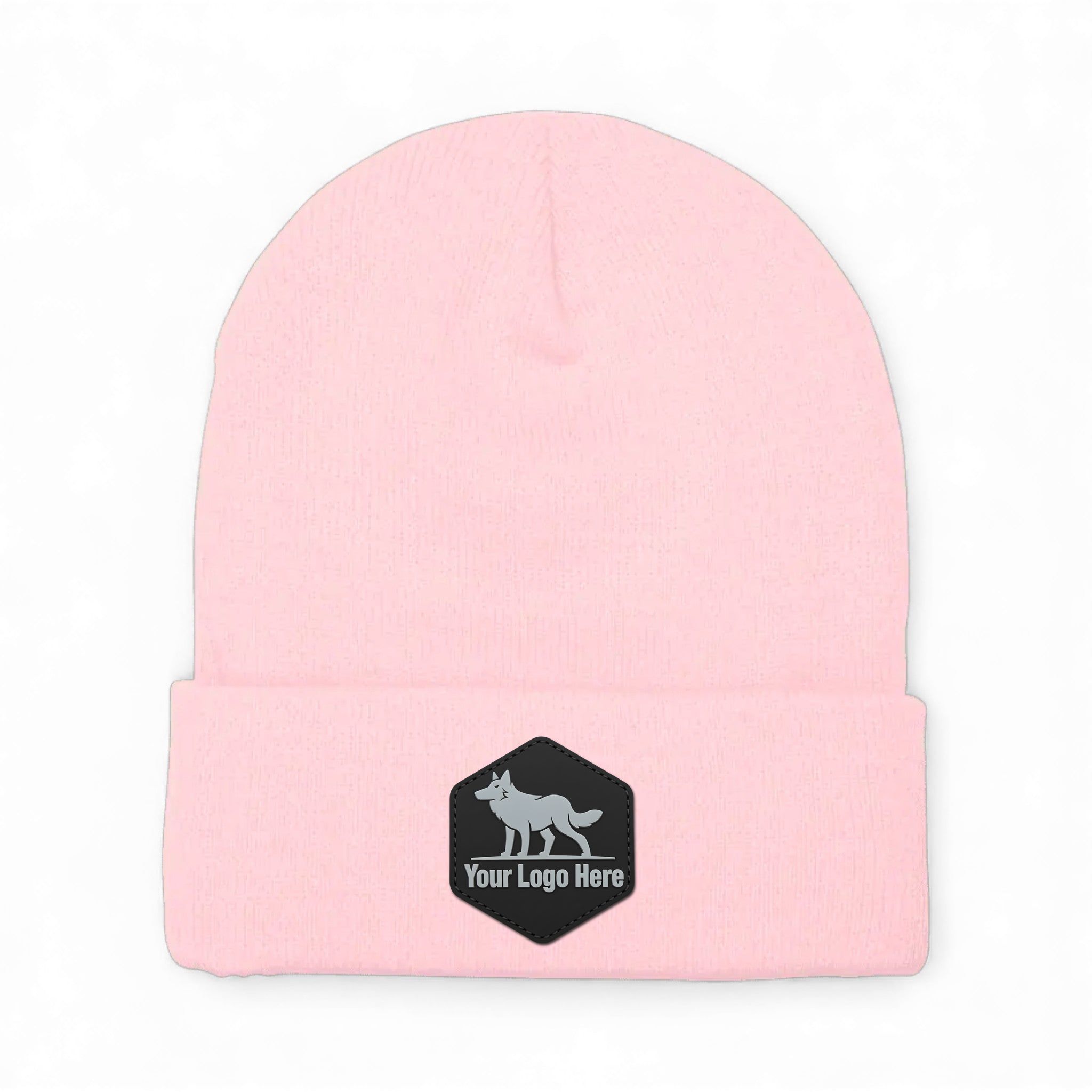 PVC patch preview of YP Classics 1501KC custom hat in baby pink