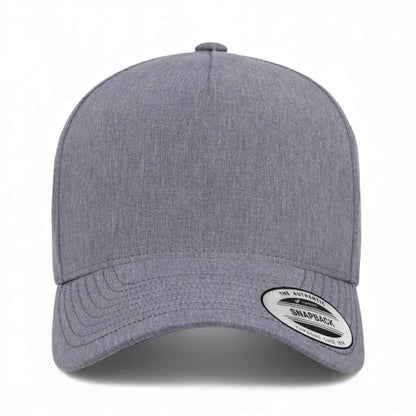 Front view of YP Classics 5389AP custom hat in heather grey